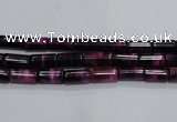 CTE986 15.5 inches 4*8mm tube dyed red tiger eye beads wholesale