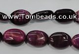 CTE993 15.5 inches 10*14mm oval dyed red tiger eye beads wholesale