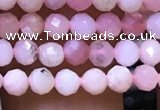 CTG1135 15.5 inches 3mm faceted round tiny pink opal beads