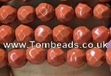 CTG1159 15.5 inches 3mm faceted round tiny red jasper beads