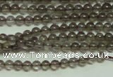 CTG150 15.5 inches 3mm round tiny smoky quartz beads wholesale