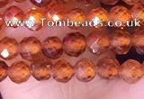 CTG1512 15.5 inches 3mm faceted round garnet beads wholesale