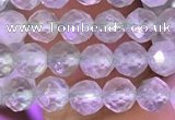 CTG1607 15.5 inches 4mm faceted round tiny prehnite beads
