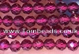 CTG1654 15.5 inches 2.5mm faceted round tiny red garnet beads