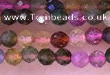 CTG1659 15.5 inches 3.5mm faceted round tiny tourmaline beads
