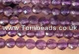 CTG2123 15 inches 2mm,3mm & 4mm faceted round amethyst gemstone beads