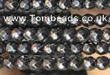 CTG2125 15 inches 2mm,3mm & 4mm faceted round hematite gemstone beads