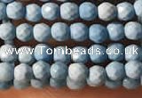 CTG2150 15 inches 2mm,3mm faceted round synthetic turquoise beads