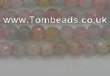 CTG551 15.5 inches 4mm faceted round tiny morganite beads