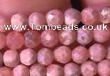 CTG800 15.5 inches 3mm faceted round tiny rhodochrosite beads