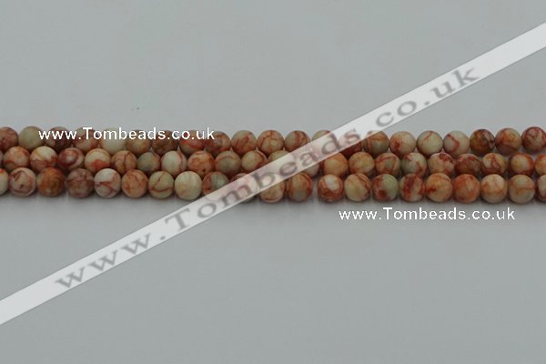CTJ701 15.5 inches 6mm round red net jasper beads wholesale