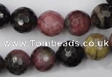 CTO46 15.5 inches 10mm faceted round natural tourmaline beads