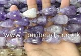 CTR354 15.5 inches 15*25mm faceted teardrop lavender amethyst beads