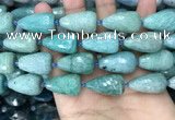 CTR359 15.5 inches 15*25mm faceted teardrop amazonite beads