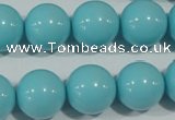 CTU1216 15.5 inches 16mm round synthetic turquoise beads