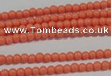 CTU1309 15.5 inches 2mm round synthetic turquoise beads
