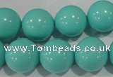 CTU1388 15.5 inches 18mm round synthetic turquoise beads