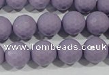 CTU1414 15.5 inches 12mm faceted round synthetic turquoise beads