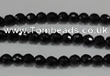 CTU1481 15.5 inches 4mm faceted round synthetic turquoise beads