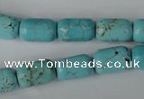 CTU1940 15.5 inches 10*15mm tube imitation turquoise beads