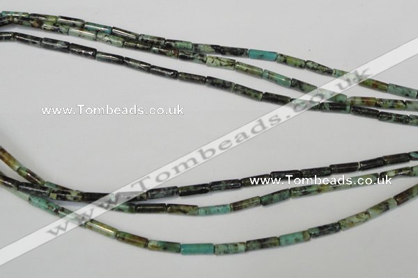 CTU2462 15.5 inches 3*10mm tube African turquoise beads wholesale