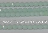 CTU2571 15.5 inches 4mm faceted round synthetic turquoise beads