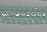 CTU2572 15.5 inches 6mm faceted round synthetic turquoise beads