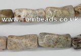 CTW139 15.5 inches 9*20mm twisted trihedron jasper gemstone beads