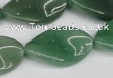 CTW90 15.5 inches 18*30mm twisted oval green aventurine beads