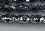 CTZ649 15.5 inches 8*12mm faceted rice terahertz beads wholesale