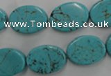 CWB734 15.5 inches 13*18mm oval howlite turquoise beads wholesale
