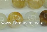 CYC107 15.5 inches 18mm round yellow crystal quartz beads