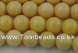 CYJ302 15.5 inches 8mm round yellow jade beads wholesale