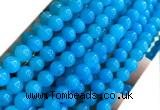 CYJ681 15 inches 8mm round dyed yellow jade beads wholesale