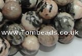 CZJ07 16 inches 14mm round zebra jasper gemstone beads Wholesale