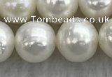 FWP102 15 inches 9mm - 10mm potato white freshwater pearl strands