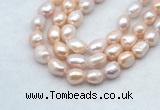 FWP502 14 inches 10mm - 11mm baroque lavender freshwater pearl strands