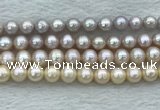 FWP94 15 inches 8mm - 9mm potato purple freshwater pearl strands