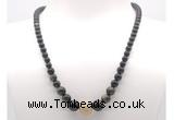 GMN7334 golden obsidian graduated beaded necklace & bracelet set