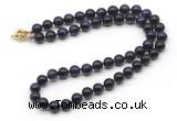 GMN7844 18 - 36 inches 8mm, 10mm round purple tiger eye beaded necklaces