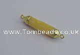 NGC5947 8*40mm tube yellow lace calcite connectors wholesale