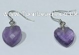 NGE431 10*10mm heart-shaped amethyst earrings wholesale