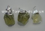 NGP1086 20*30mm - 25*50mm nuggets yellow quartz pendants