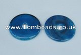 NGP1374 7*50mm - 8*55mm donut agate gemstone pendants