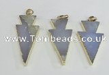 NGP1921 20*42mm - 22*50mm arrowhead agate gemstone pendants