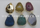 NGP2247 30*40mm - 40*45mm freeform druzy agate gemstone pendants