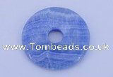 NGP230 7*50mm fashion dyed blue lace agate gemstone donut pendant