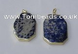 NGP2518 30*40mm - 35*45mm freeform lapis lazuli gemstone pendants