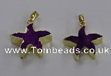 NGP3511 24*25mm starfish fossil coral pendants wholesale