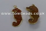 NGP3531 22*58mm - 25*55mm seahorse agate gemstone pendants